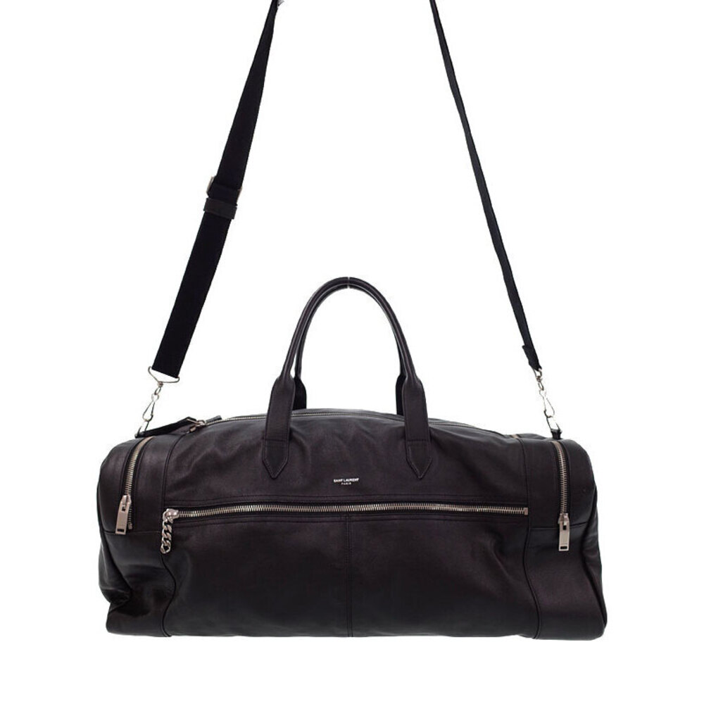 SAINT LAURENT Paris Saint Paris Leather Duffle Bag Boston